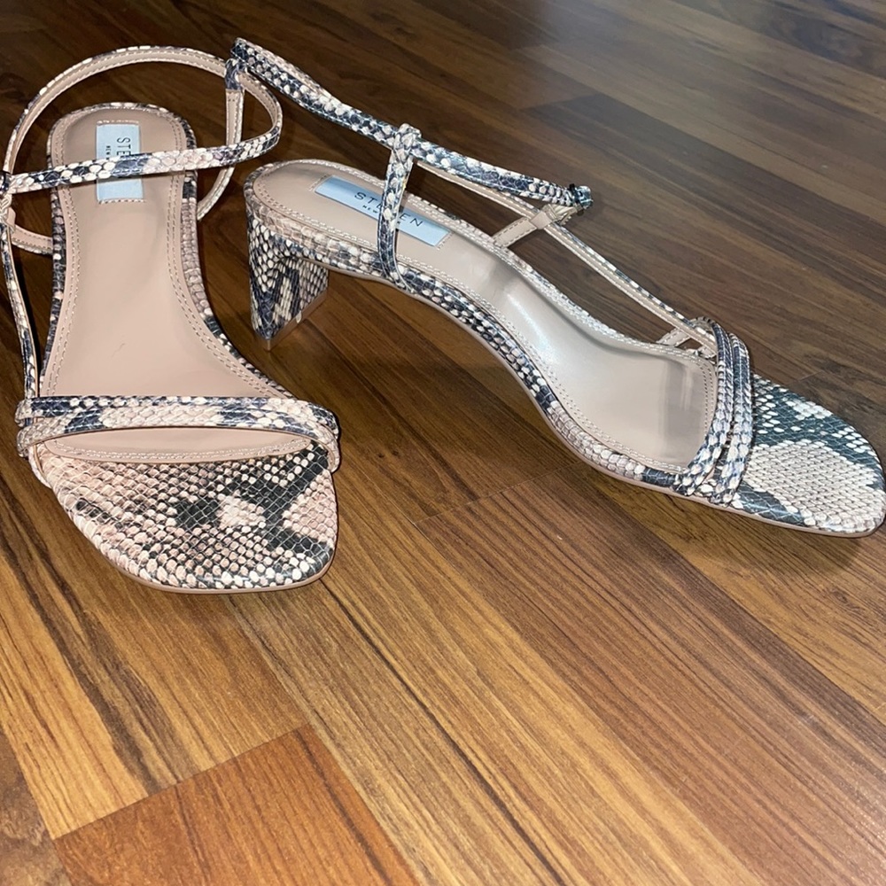 Snake print Steven heels